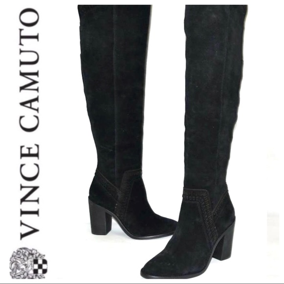 Vince Camuto Shoes - 💕SALE💕 Vince Camuto Black Madolee Over the Knee Suede Leather Boots